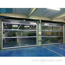 Transparent plastic roller shutter door